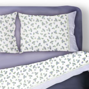 Completo letto Roselline su juta celeste