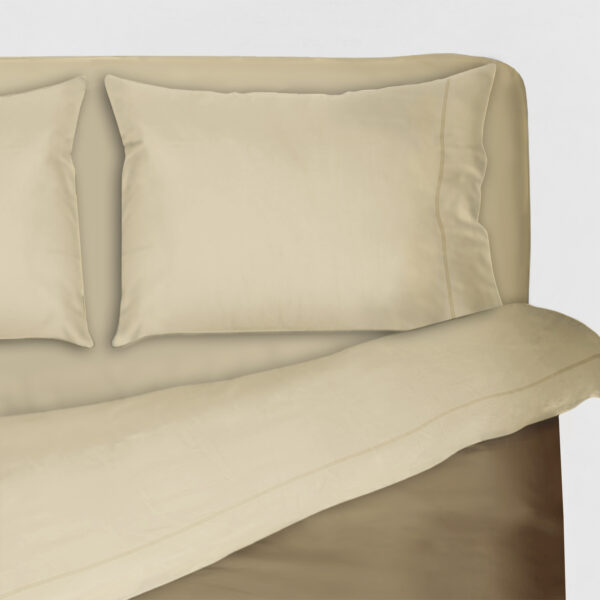 Completo Letto Flanella Tinta Unita Beige