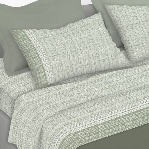 completo letto flanella pietragrande verde