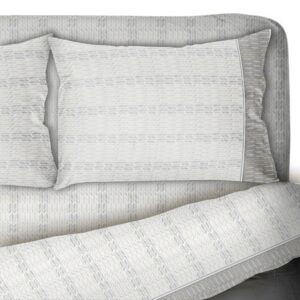 Set lenzuola calda Flanella MATERA - Grigio Chiaro Perla, Matrimoniale 2 Piazze