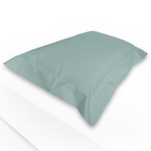 Coppia Federe Puro Cotone Tinta Unita 3 Volani con Cordonetto I SOGNI - verde Menta