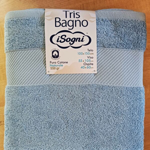Tris Asciugamani Bagno b&b spugna Sogni