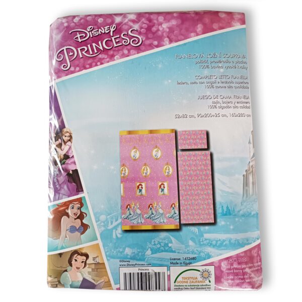 Set lenzuola calda Flanella Principesse Disney (Ariel, Cenerentola, Rapunzel) - immagine 2