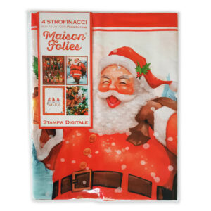 Set 4 canovacci natalizi Cotone fantasia Natale in Cucina