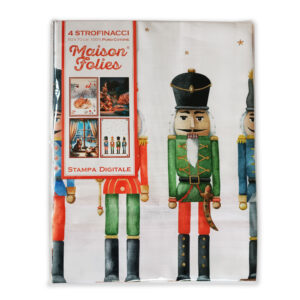 Set 4 canovacci natalizi Cotone fantasia Natale a Tavola