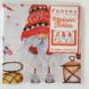 Federa natalizia Cuscino letto Fantasia Gnomi di Babbo Natale