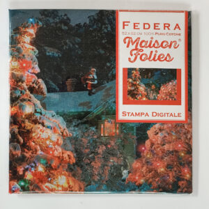 Federa Cuscino letto Fantasia Albero di Natale