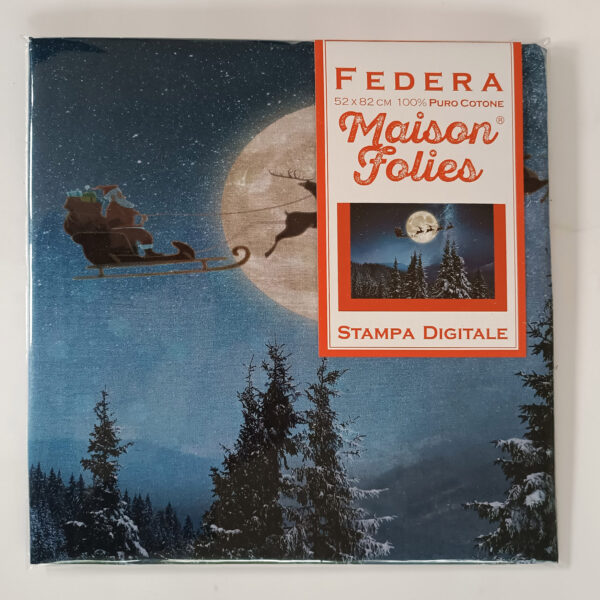 Federa Cuscino letto Fantasia Notte di Natale