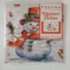 Federa natalizia Cuscino letto Fantasia Pupazzo di neve con slitta di Natale