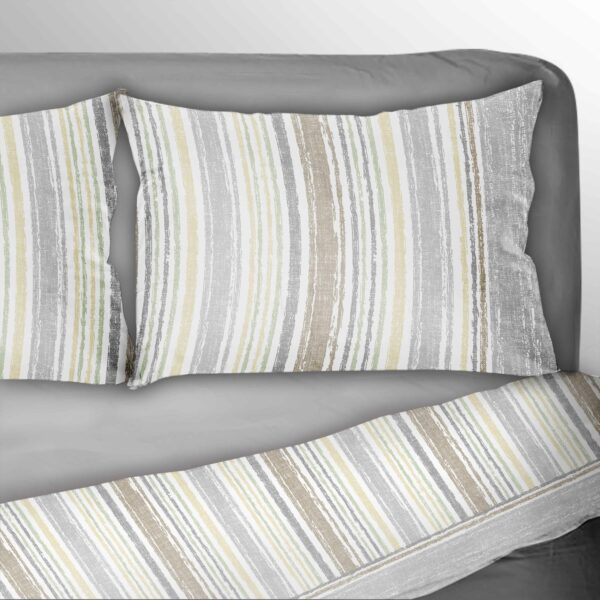 Completo Letto calda flanella fantasia righe Perugia